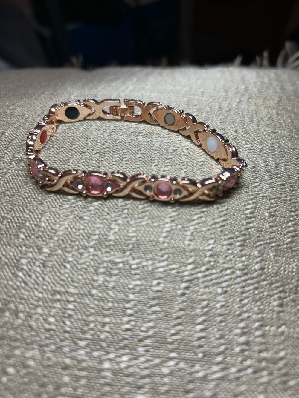 Rose Gold Pink Stone Women's Bracelet
